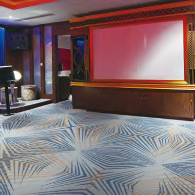 Cut Pile Fire Retard Wool And Nylon 66 Woven Axminster Carpet With Floral Pattern