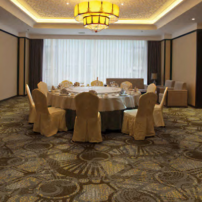 Custom Banquet Hall Woven Axminster Carpet Polypropylene Backing