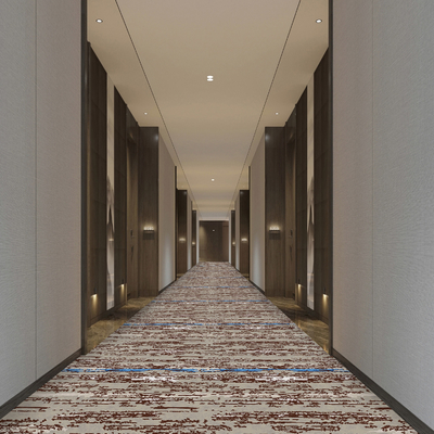 Lobby Wall To Wall Woven Axminster Carpet With Wool And Nylon
