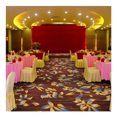 Cut Pile Fire Retard Wool And Nylon 66 Woven Axminster Carpet With Floral Pattern