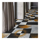 Retro Style Printed Nylon Carpet Tiles With PU Backing For Ballroom