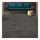 50cm X 50cm Stripe PP Commercial Modular Carpet For Entryway Or Room