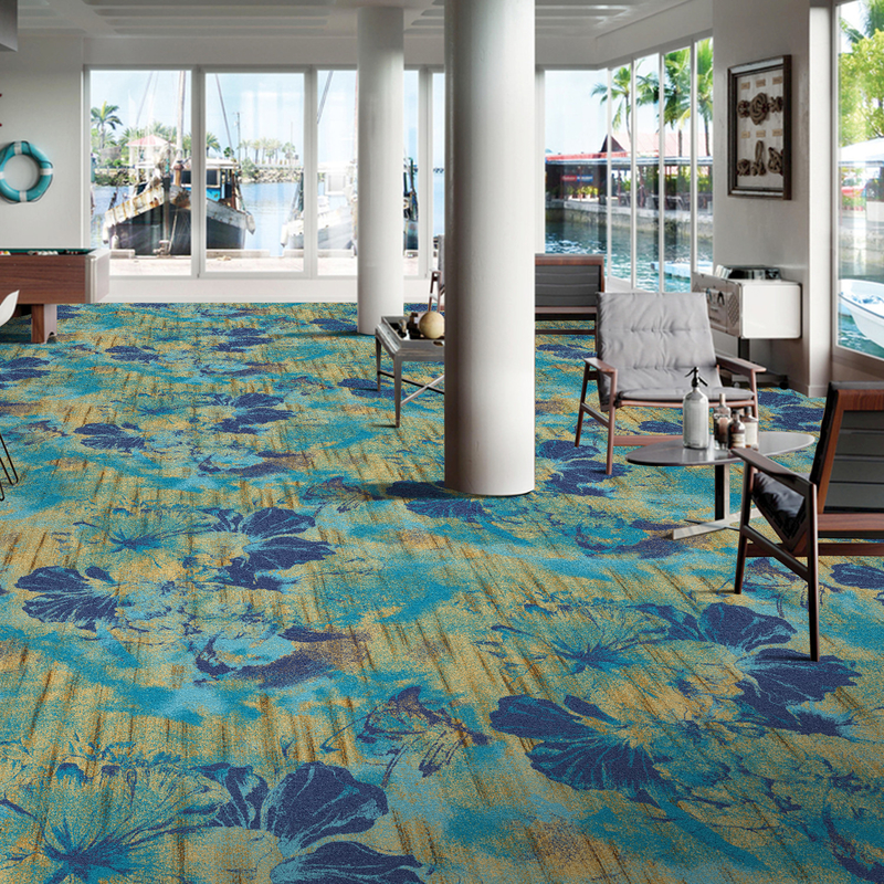 Wall To Wall Auditorium Nylon Printed Carpet With Stain Resistant