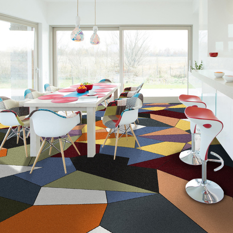 9mm Wall To Wall Nylon Printed Carpet With Flame Resistance