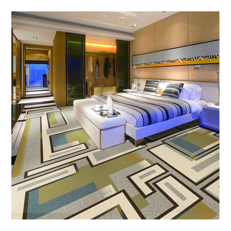 Luxury 5 Start Hotel Woven Axminster Flame Resistant Carpet Passed B1