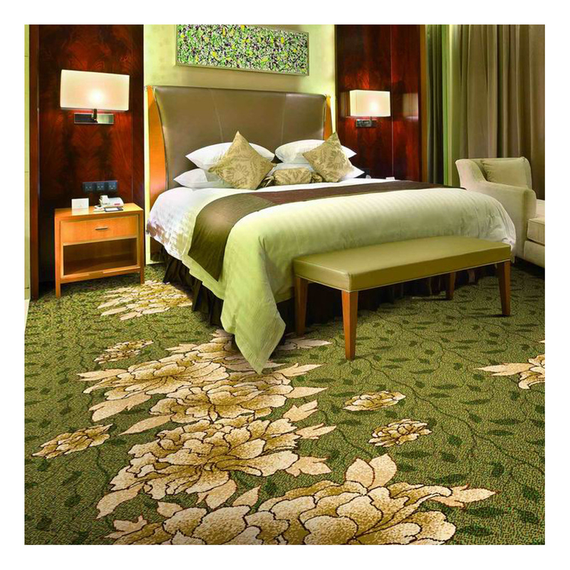 Luxury Hotel CRI Wool Woven Axminster Carpet European Style