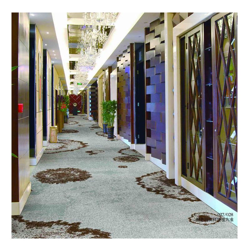 Polyester Backing Axminster Broadloom Carpet For Premium Hotel Flame Resistant