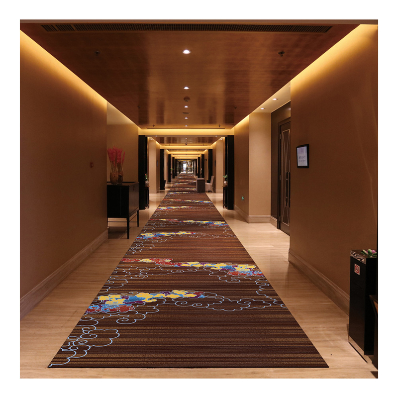 Custom Pattern Luxury Hospitality Carpet Wear Resisting For Hallway