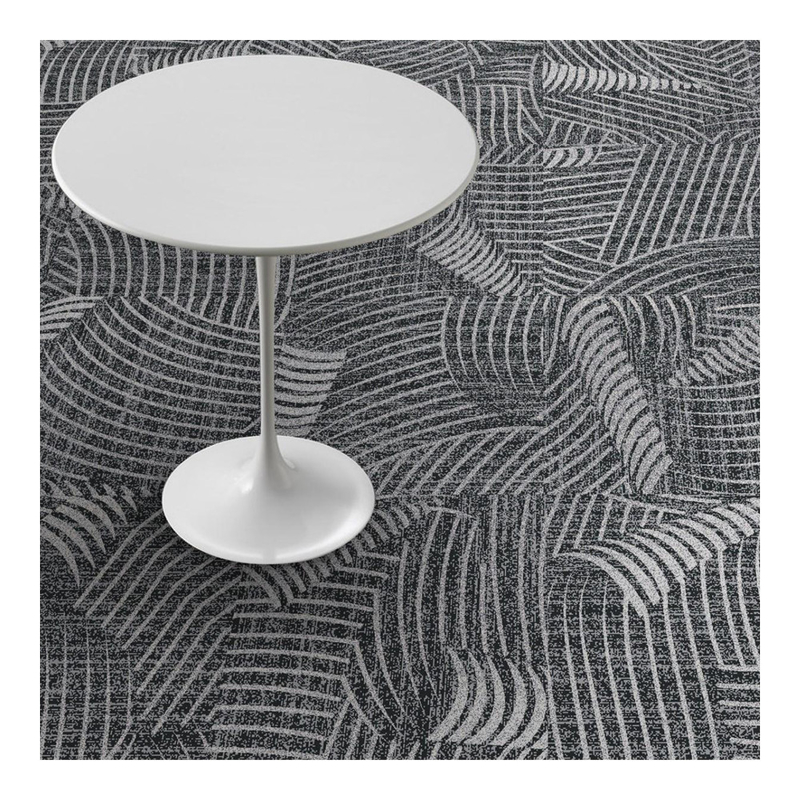 Waves Design And Page Design Cutsom Nylon Printed Carpet Tiles Reel