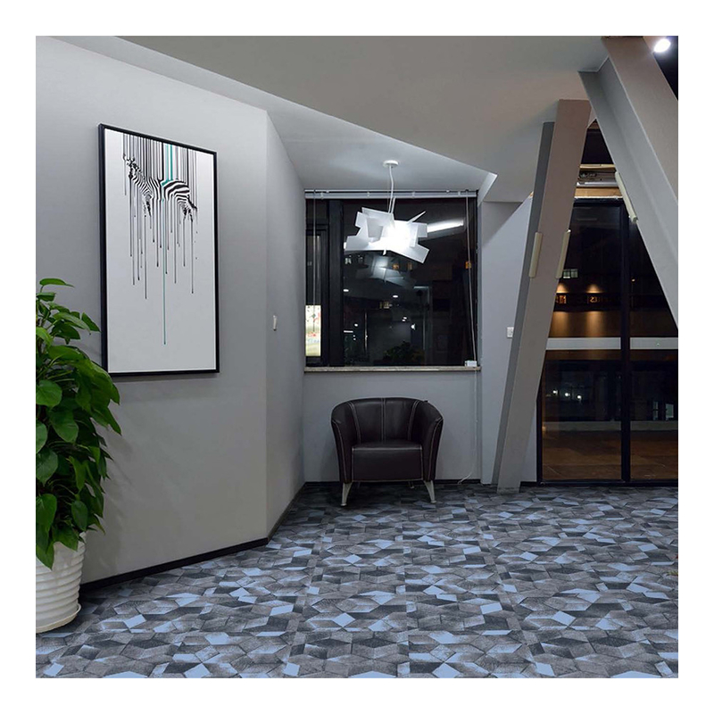 Hallway Commercial Nylon Printed Carpet Tiles Easy DIY And Wear Resistance