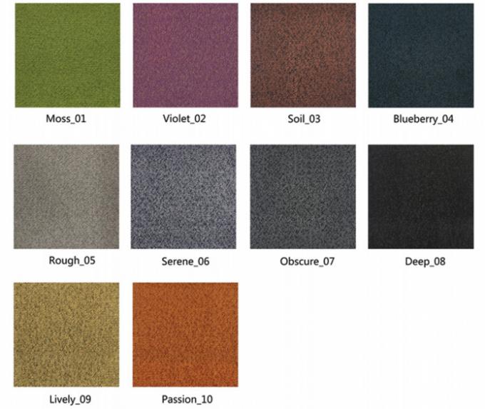 50cm X 50cm Nylon Carpet Tiles Fire Resistant Modular Carpet With PVC